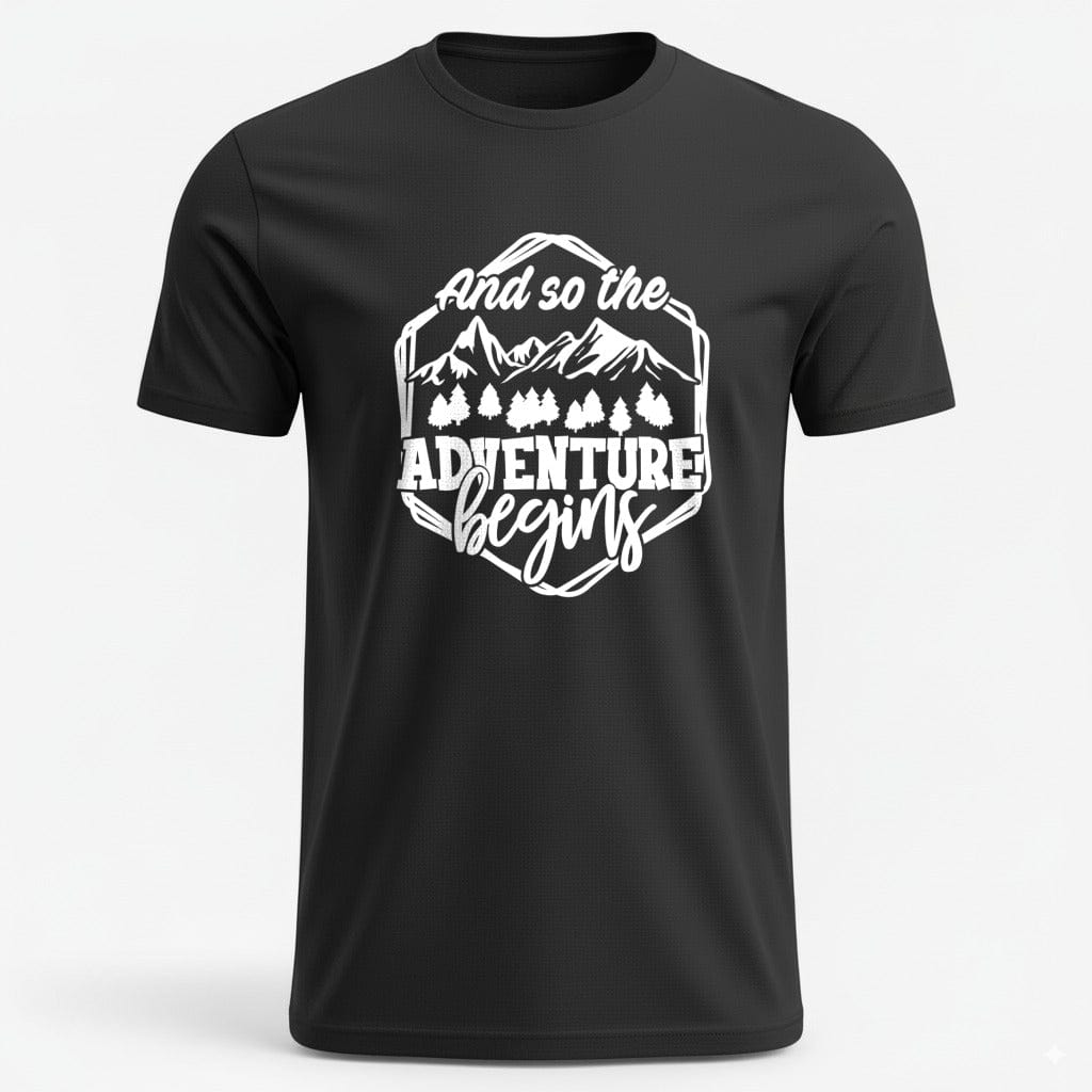 OutfitPeak Black / S Adventure Begins Mountain Tee