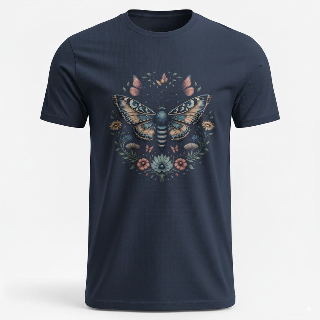 OutfitPeak Navy / XS Artistic Moth Tee