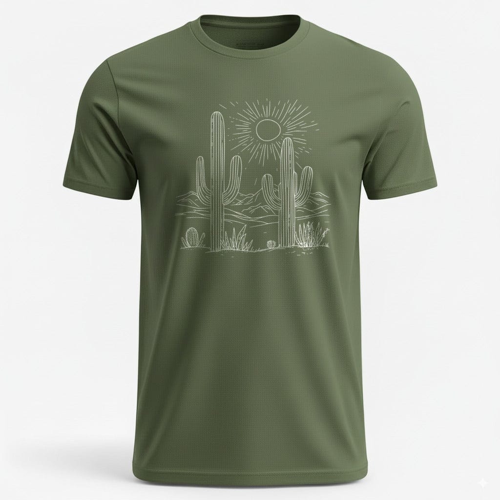 OutfitPeak Military Green / S Desert Landscape Tee