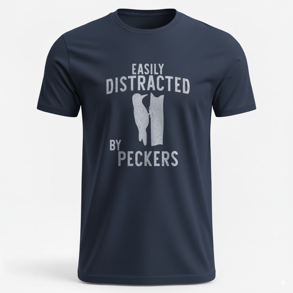 OutfitPeak S / Navy Easily Distracted by Peckers T-Shirts