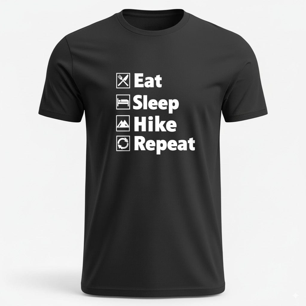 OutfitPeak Black / S Eat Sleep Hike Repeat Tee