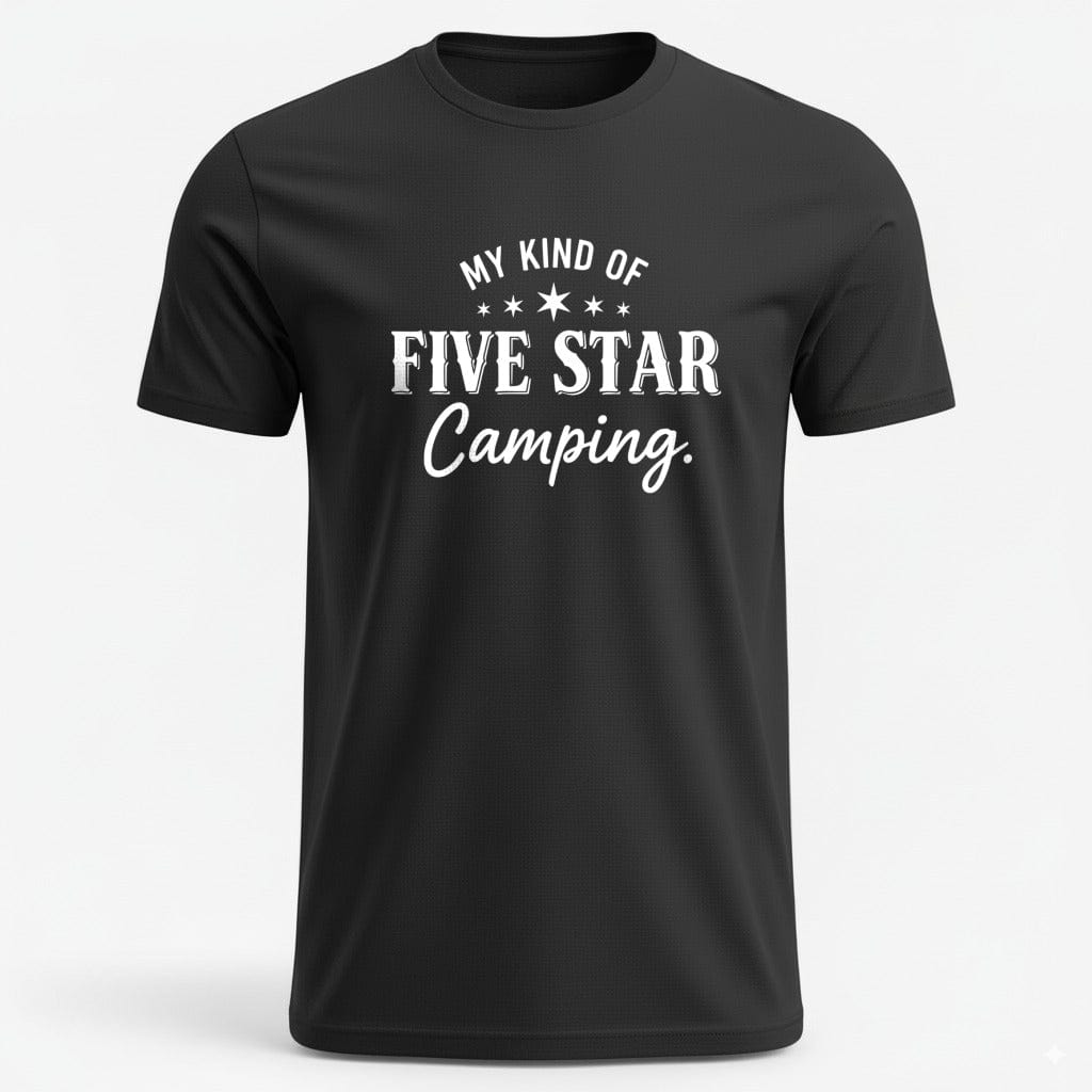 OutfitPeak Black / S Five Star Camping Tee