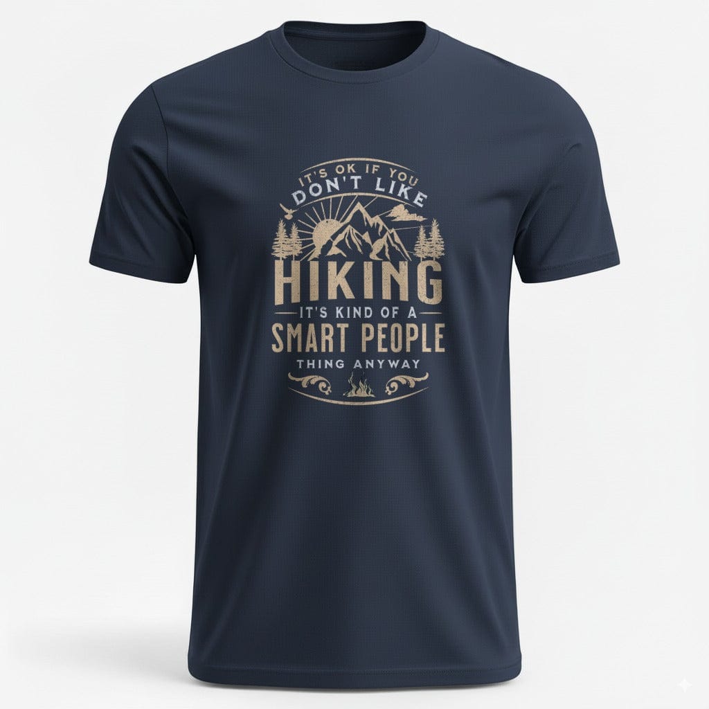 OutfitPeak Navy / XS Hiking Smart People Quote Tee