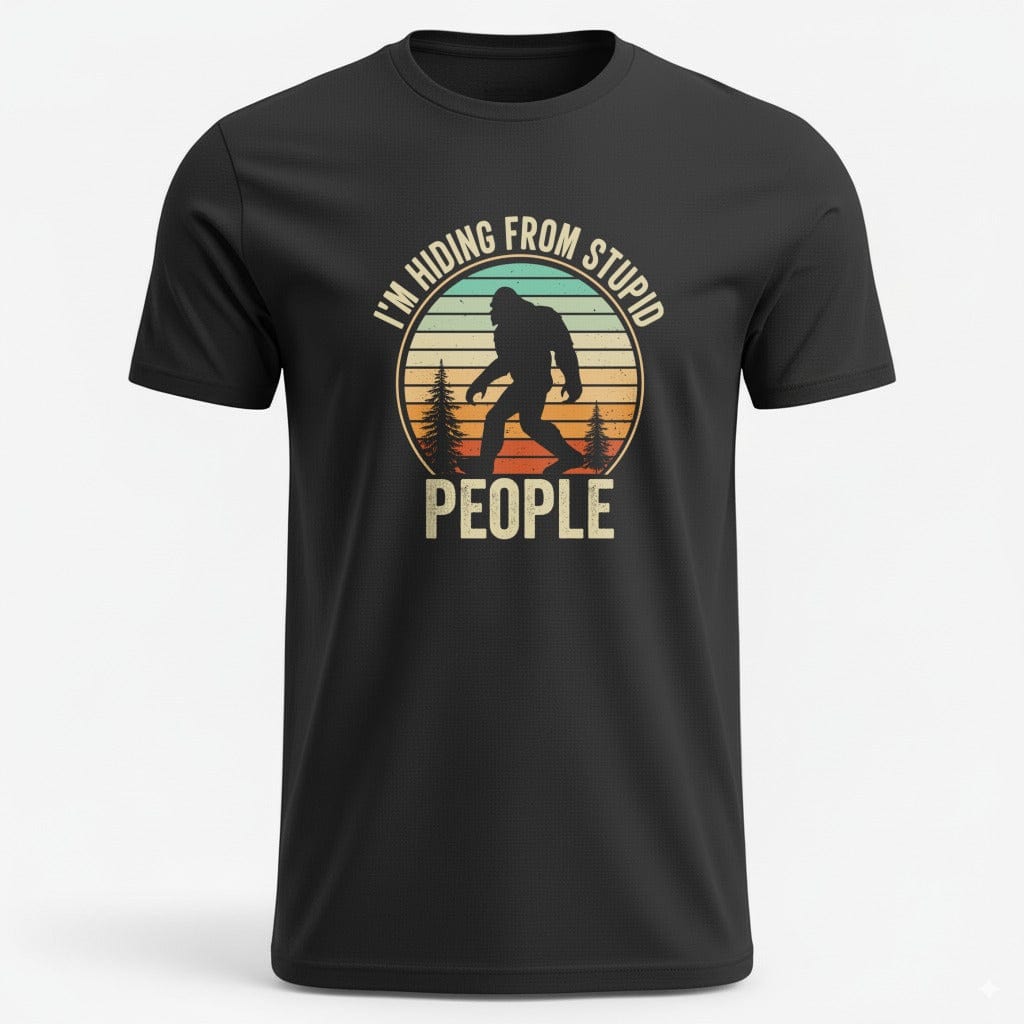 OutfitPeak XS / Black I am Hiding From Stupid People Tee