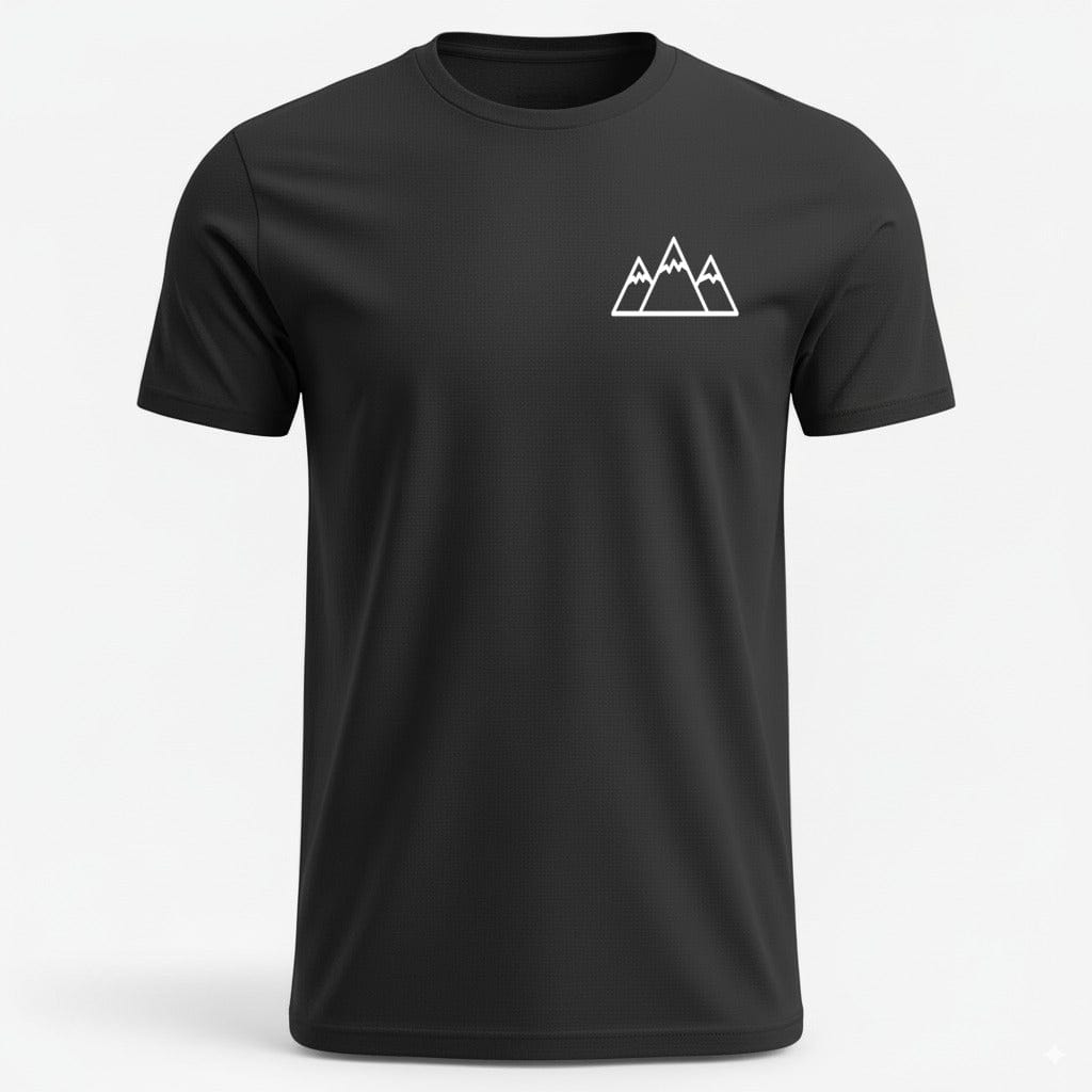 OutfitPeak Black / S Minimalist Mountain T-Shirt