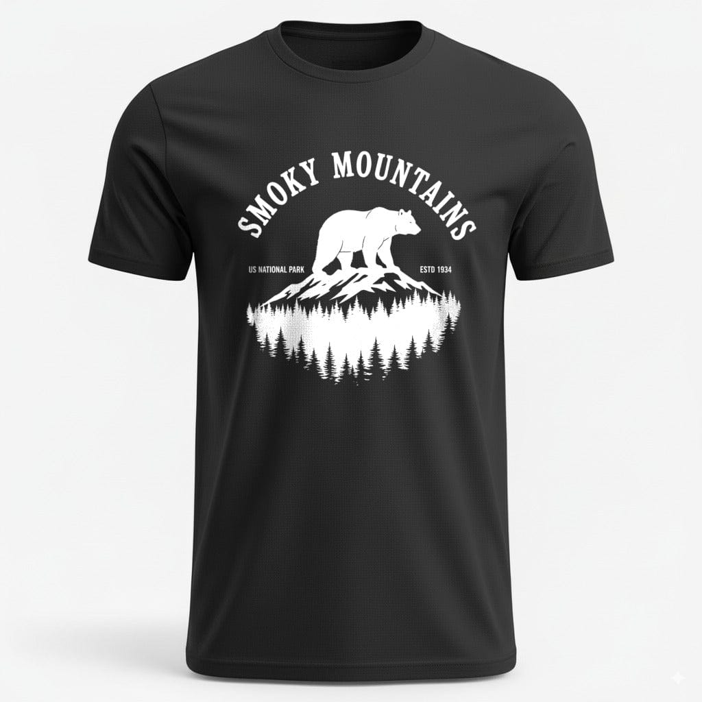OutfitPeak Physical Item Mountain Bear Tee Smoky Mountains US National Park T-Shirt