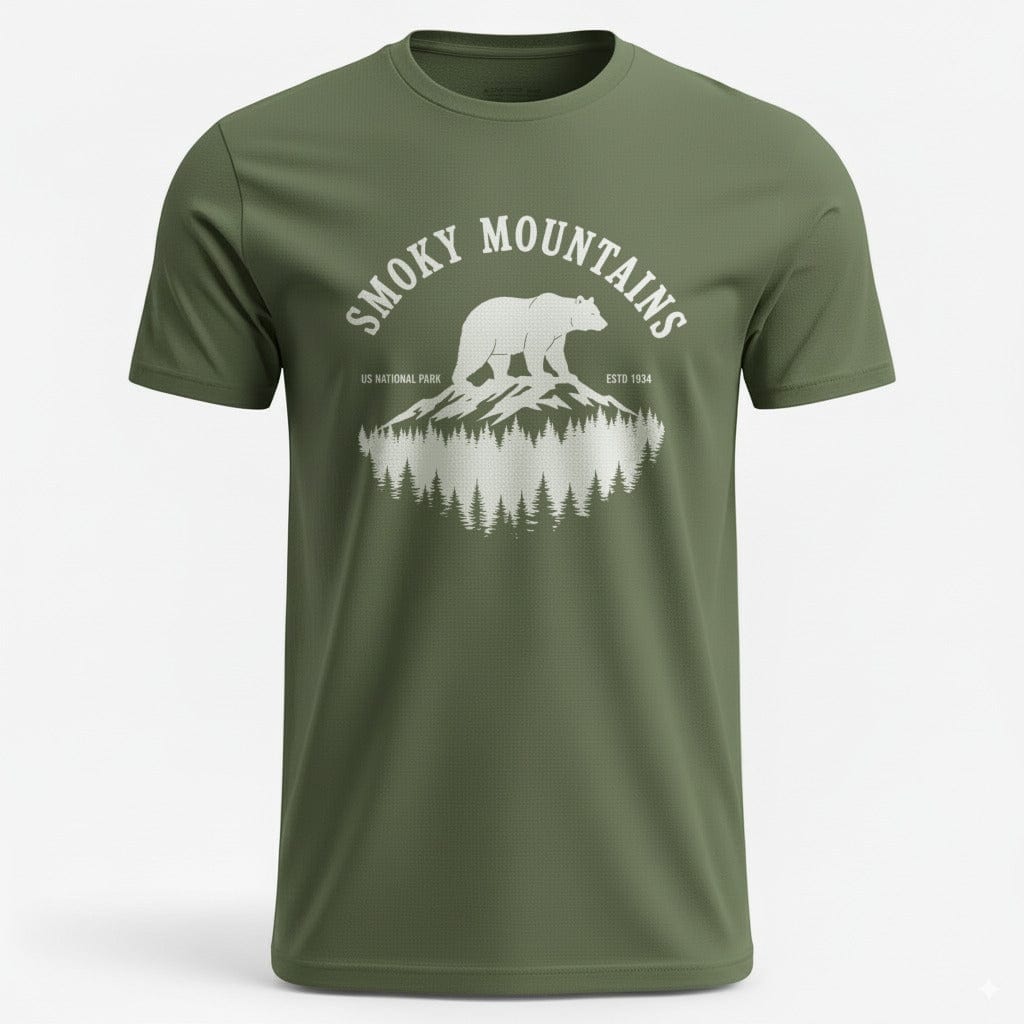 OutfitPeak Physical Item Mountain Bear Tee Smoky Mountains US National Park T-Shirt