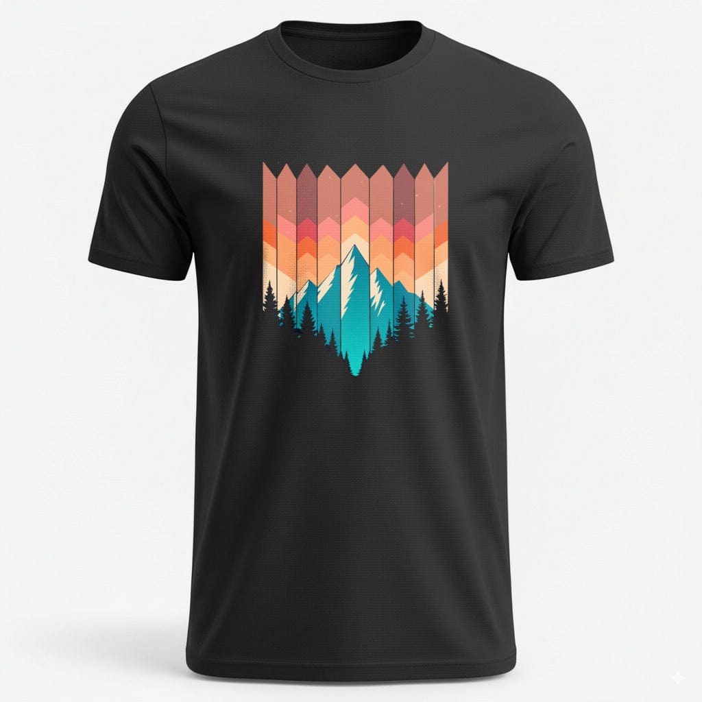 OutfitPeak Black / XS Mountain Illustration Tee