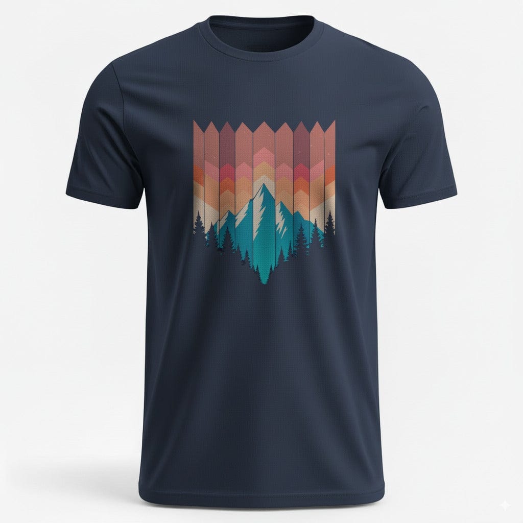 OutfitPeak Navy / XS Mountain Illustration Tee