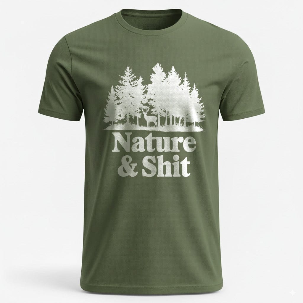 OutfitPeak Military Green / S Nature And Shit Tee