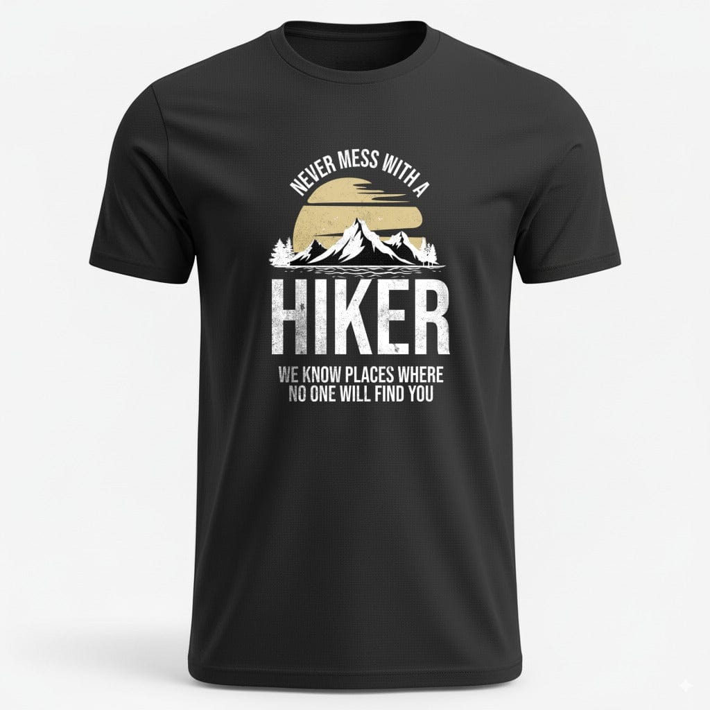 OutfitPeak Black / XS Never Mess With A Hiker Tee