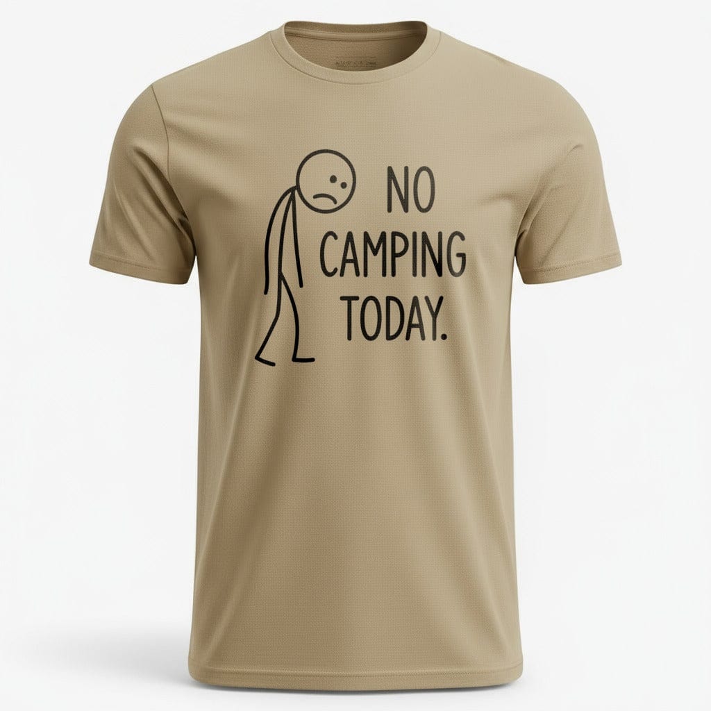 OutfitPeak Sand / S No Camping Today Tee