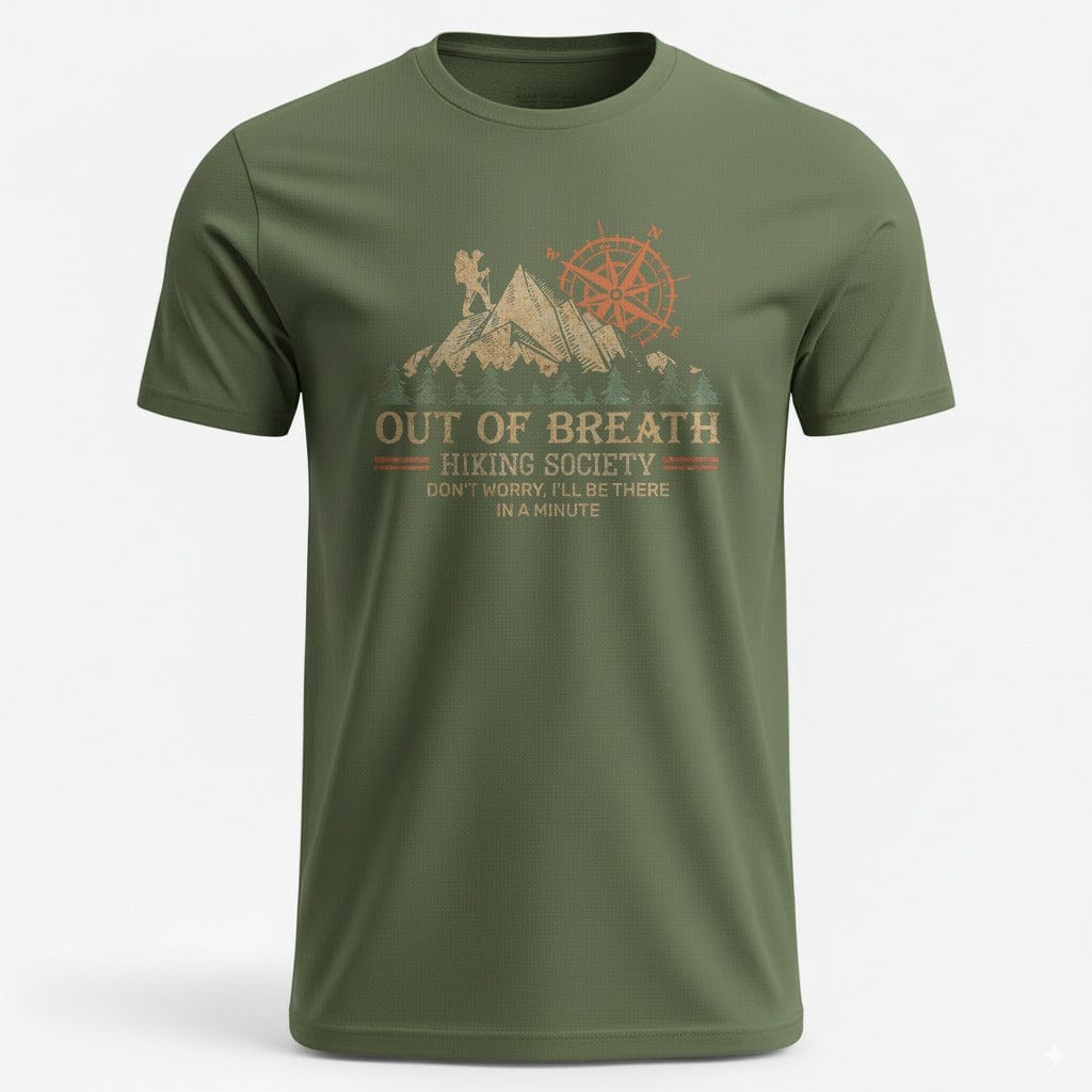 OutfitPeak Military Green / S Out of Breath Hiking Society Tee