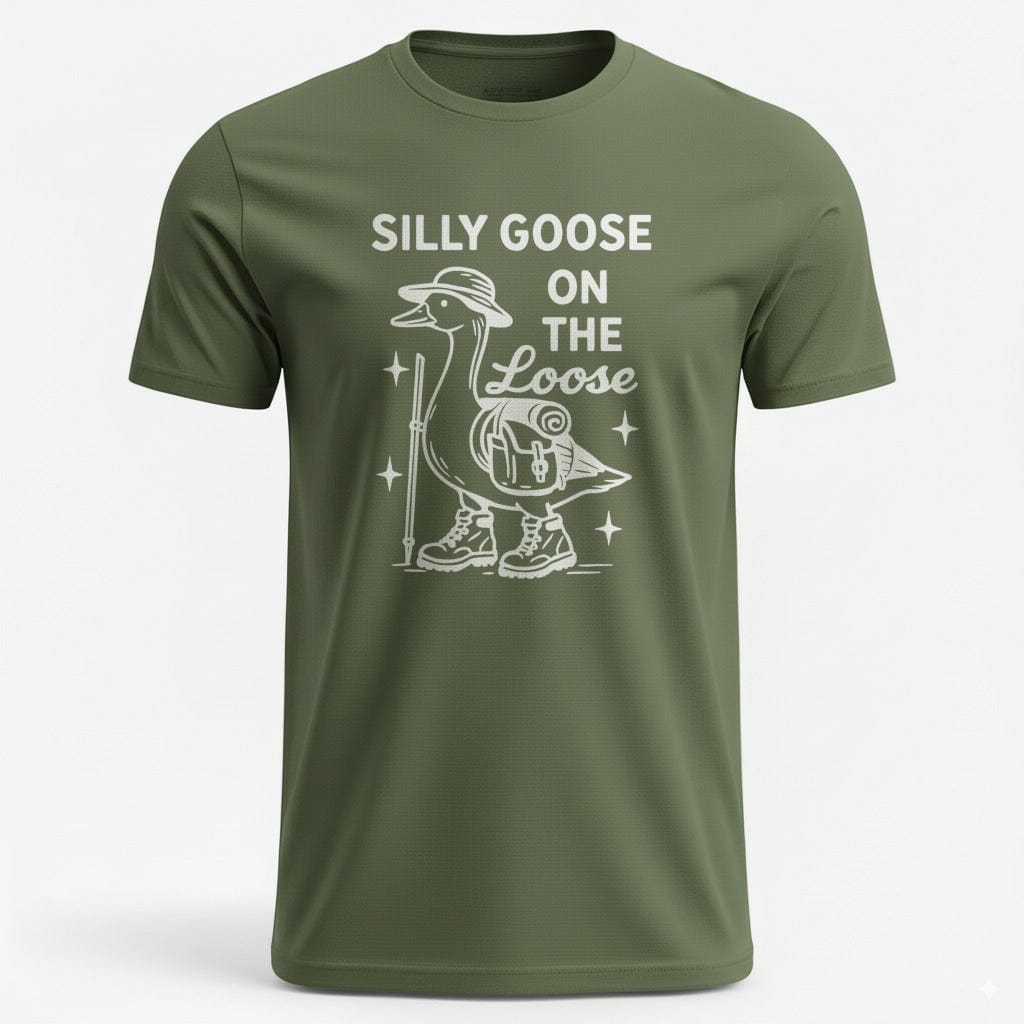 OutfitPeak S / Military Green Silly Goose Tee