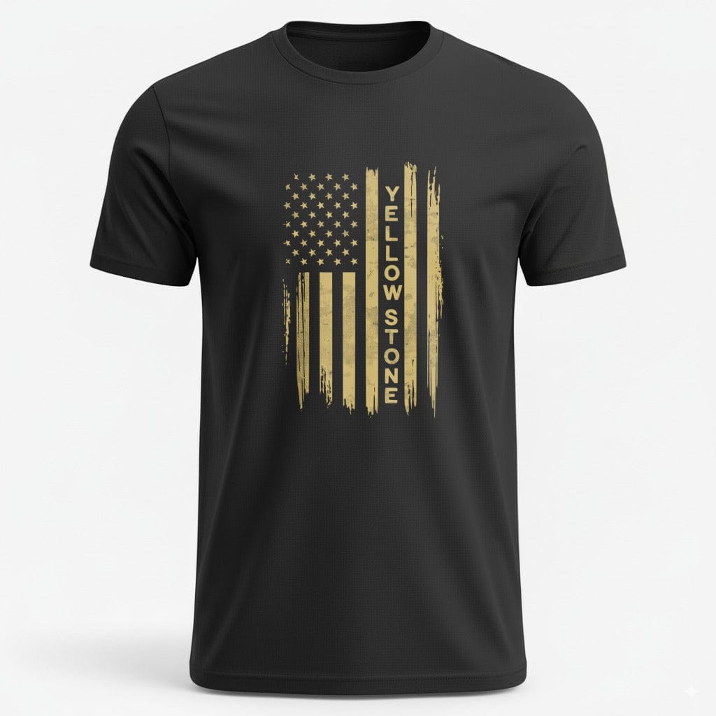 OutfitPeak Black / XS Yellowstone Flag Tee