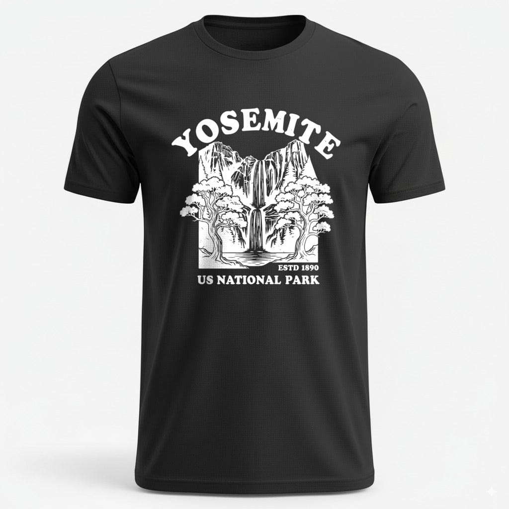 OutfitPeak Physical Item Yosemite Falls Graphic Tee - National Park Souvenir T-Shirt