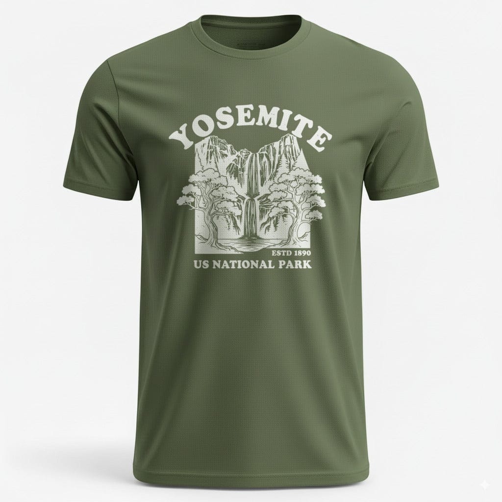 OutfitPeak Physical Item Yosemite Falls Graphic Tee - National Park Souvenir T-Shirt
