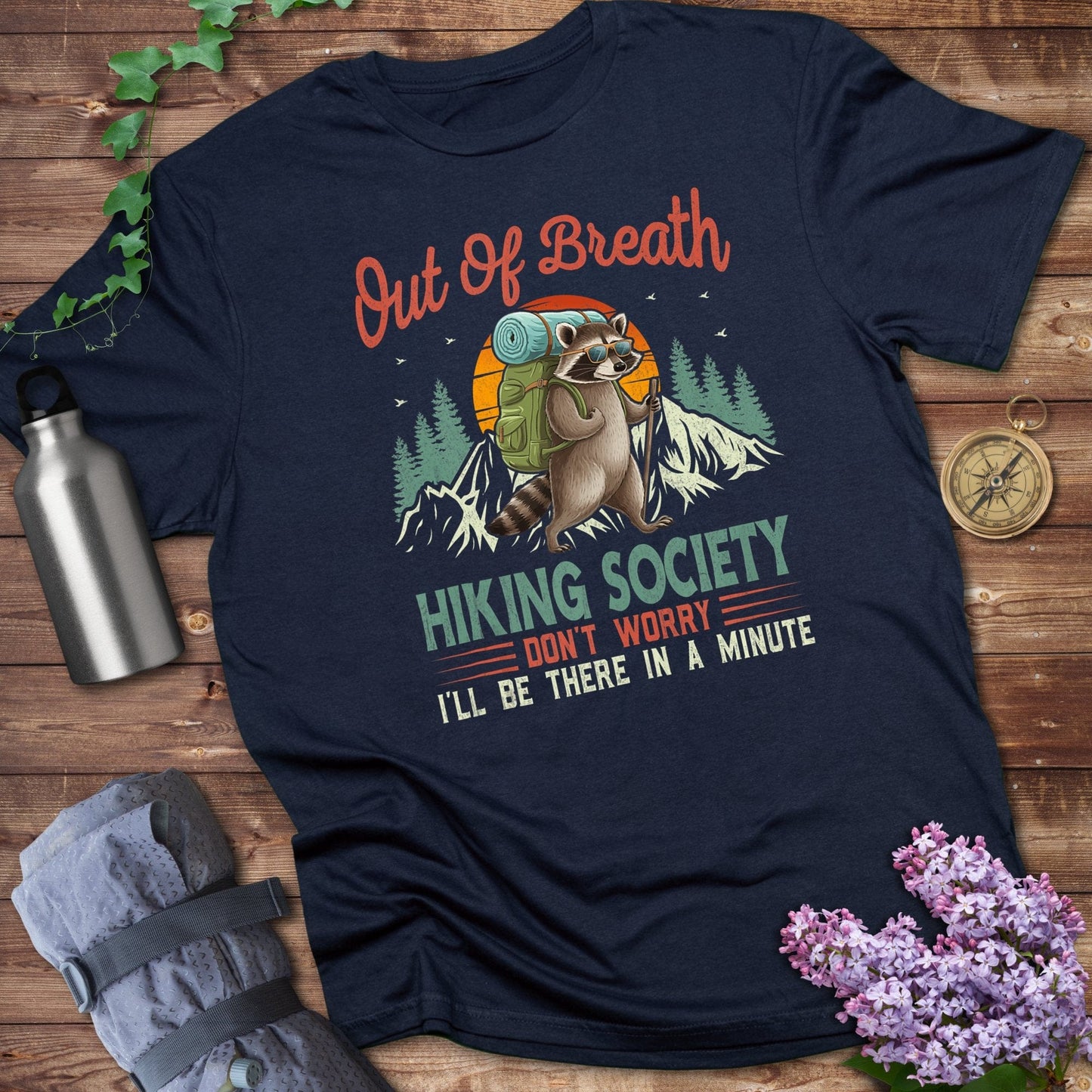 Out of Breath Hiking Society Funny Hiking Shirt product type
