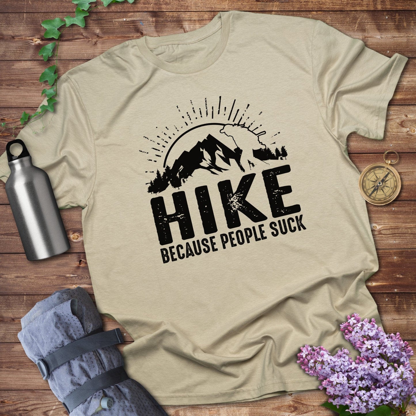 Hike Because People Suck Graphic T-Shirt product