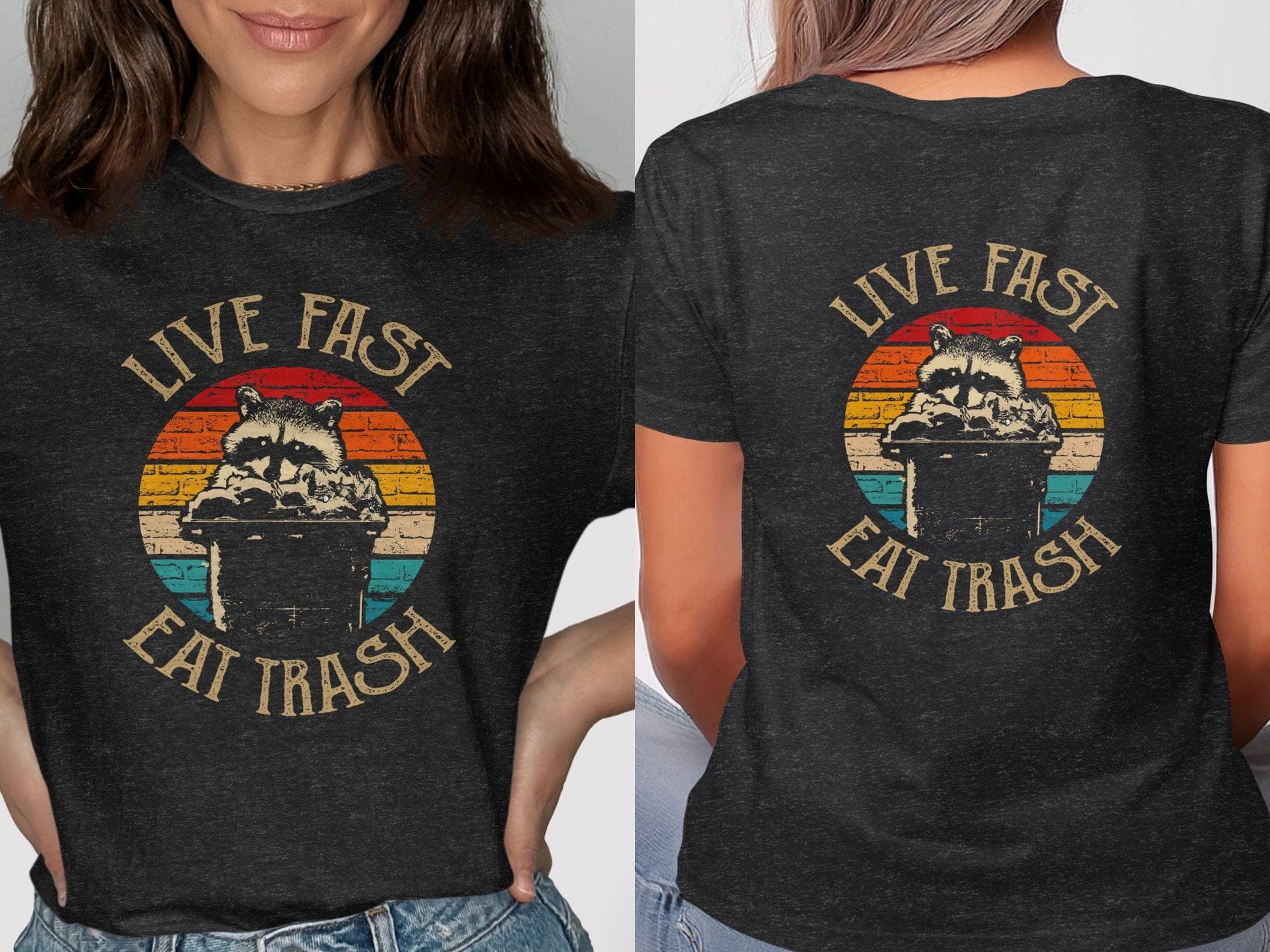 Live Fast Eat Trash Graphic Printed T-shirt product