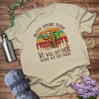 Sloth Hiking Team We Will Get There T-shirt product type