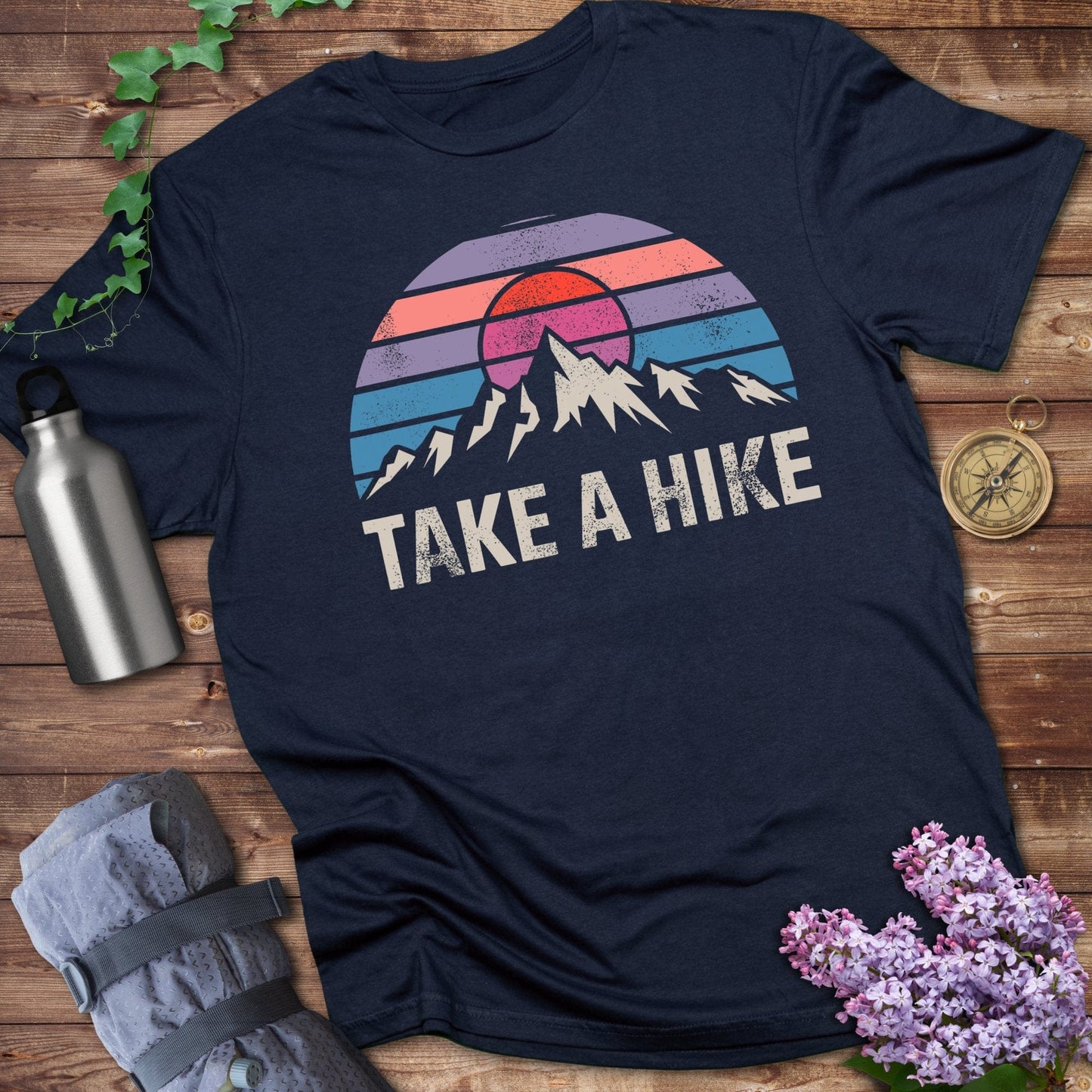 Take A Hike Colorful Mountains Design T-Shirt product type
