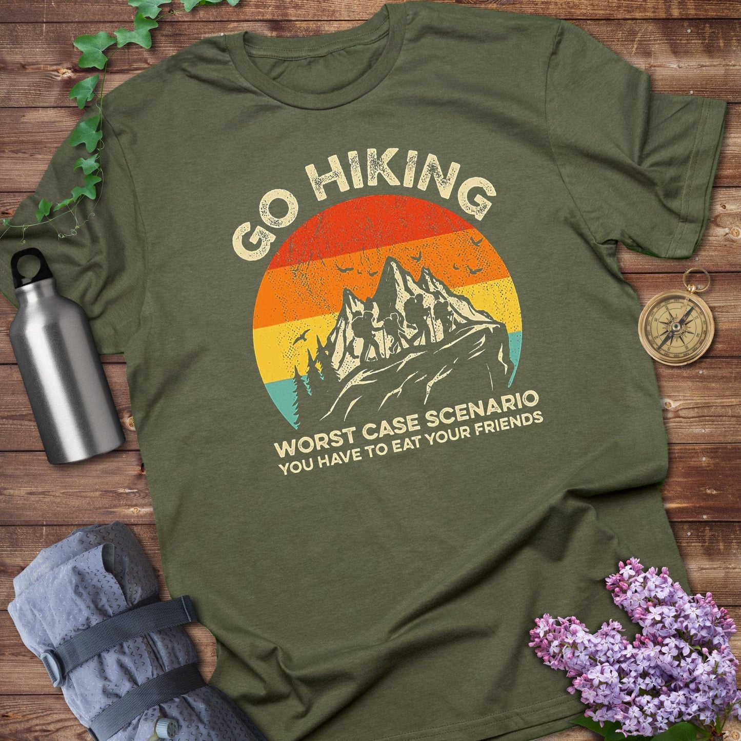 Go Hiking Worst Case Scenario Funny T-Shirt product type