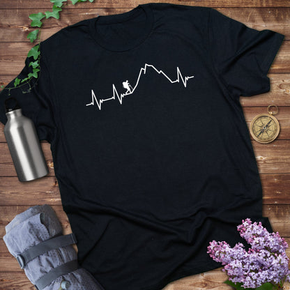 Mountain Biker Heartbeat Design Graphic T-Shirt product type