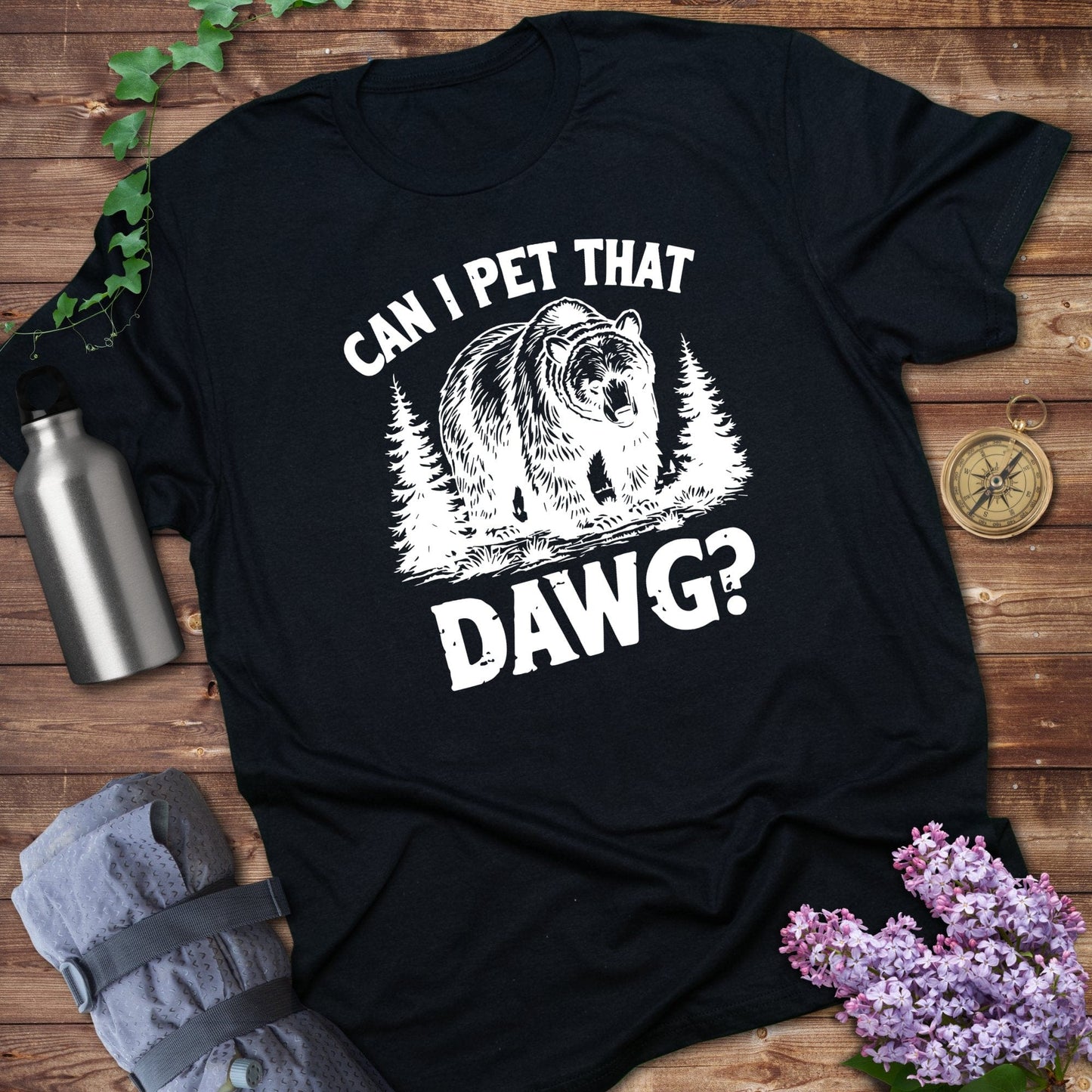 Can I Pet That Dawg Bear Graphic T-Shirt product type