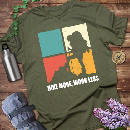 Hike More Work Less Colorblock Graphic T-shirt product