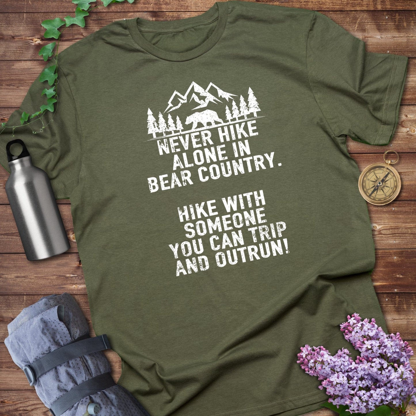 Never Hike Alone In Bear Country Hiking T-Shirt product type