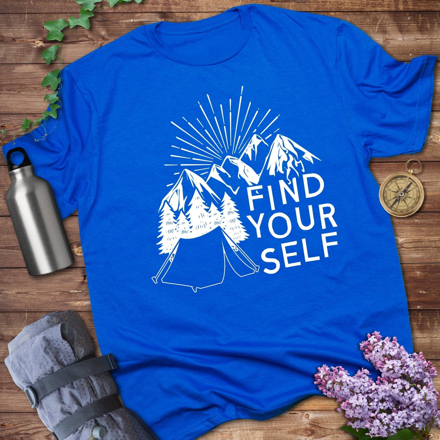 Find Your Self Mountains and Tent T-Shirt product