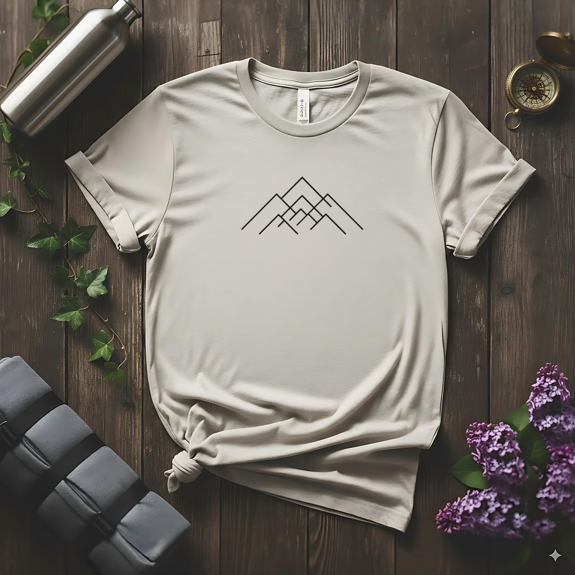 Minimalist Mountain Design Cool Graphic Tee product