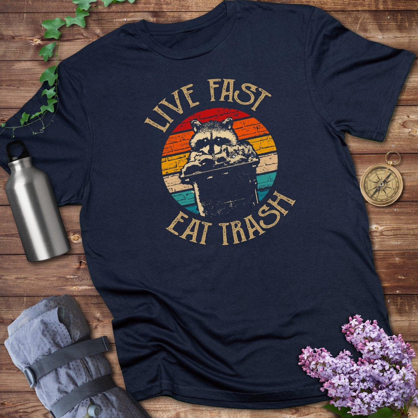 Live Fast Eat Trash Raccoon T-Shirt product type