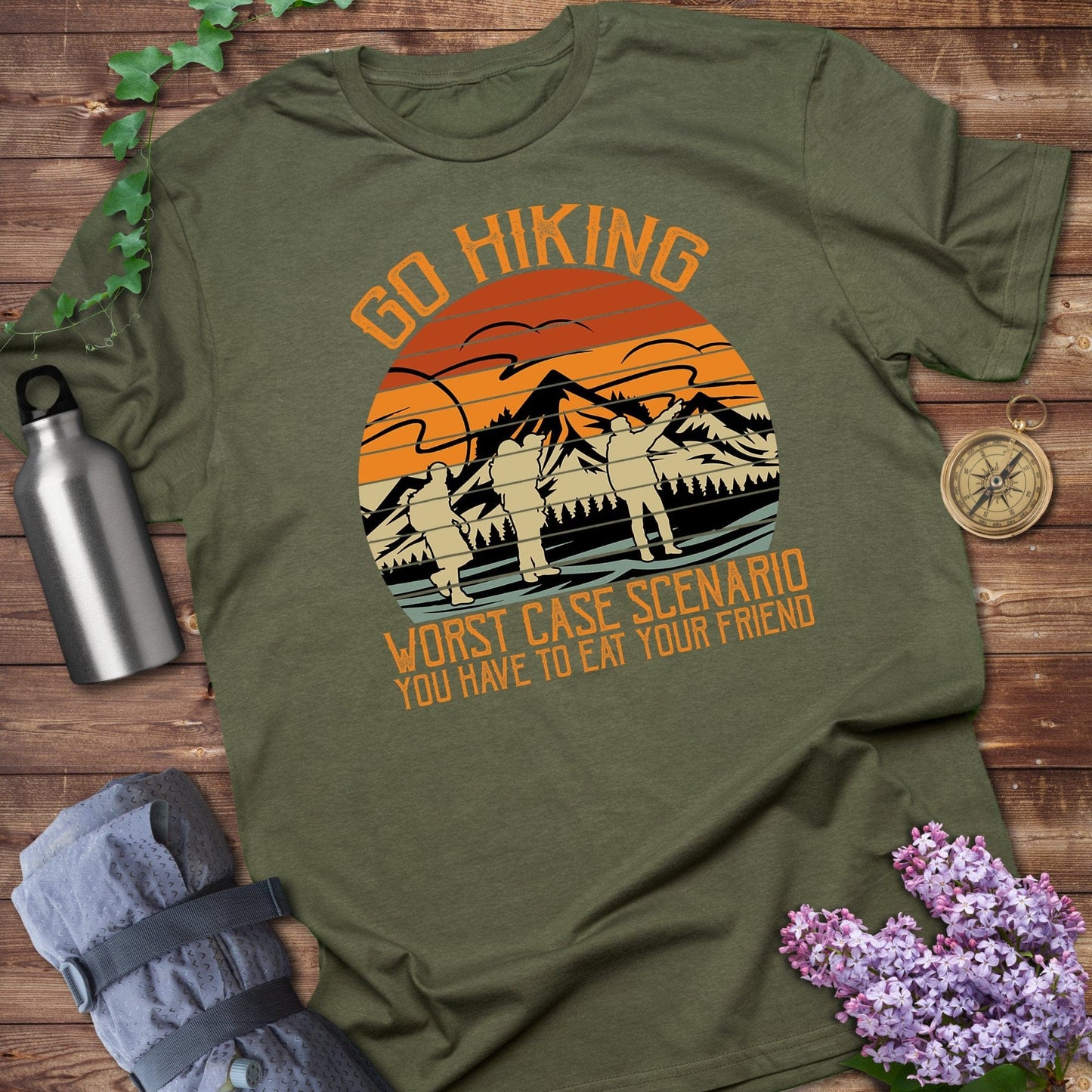 Go Hiking Worst Case Scenario Graphic T-Shirt product