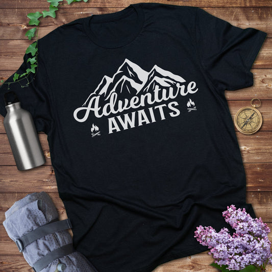 Adventure Awaits Graphic Hiking T-shirt product