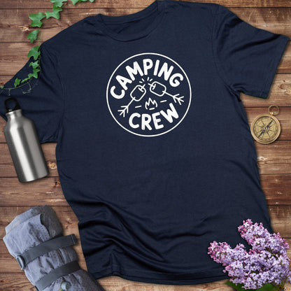 Camping Crew Graphic on Dark Blue T-Shirt product type