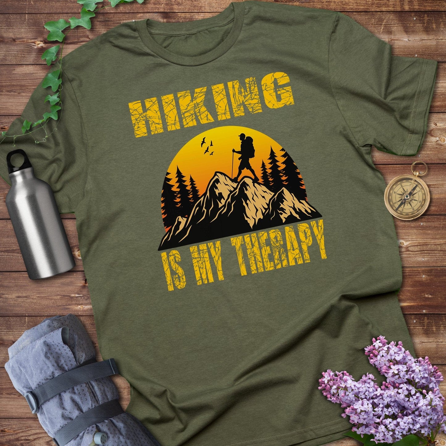 Hiking Is My Therapy Graphic T-shirt product
