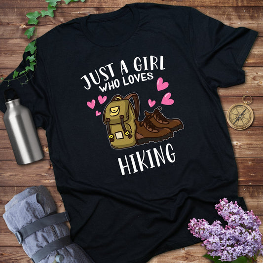 Just A Girl Who Loves Hiking Graphic T-Shirt product