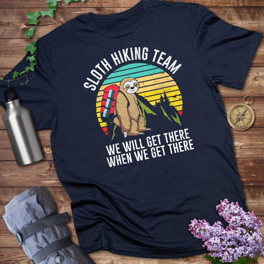 Sloth Hiking Team We Will Get There Graphic T-Shirt product