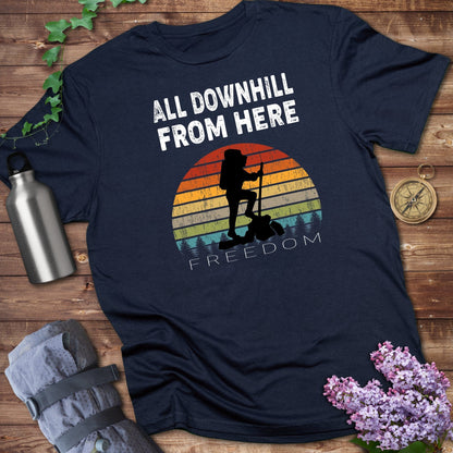 All Downhill From Here Freedom T-shirt product type