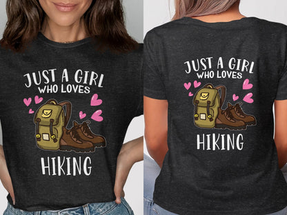 Just A Girl Who Loves Hiking Design T-shirt product