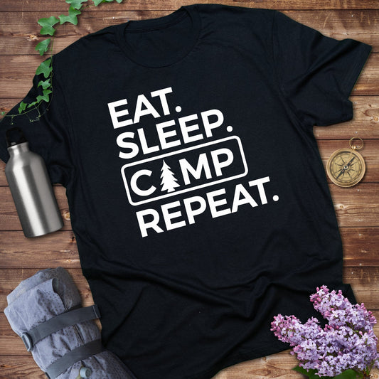 Eat Sleep Camp Repeat Tee