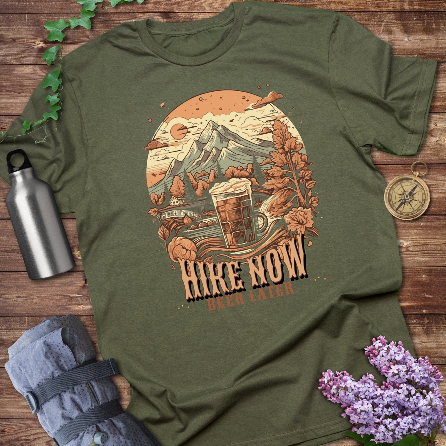 Hike Now, Beer Later T-shirt
