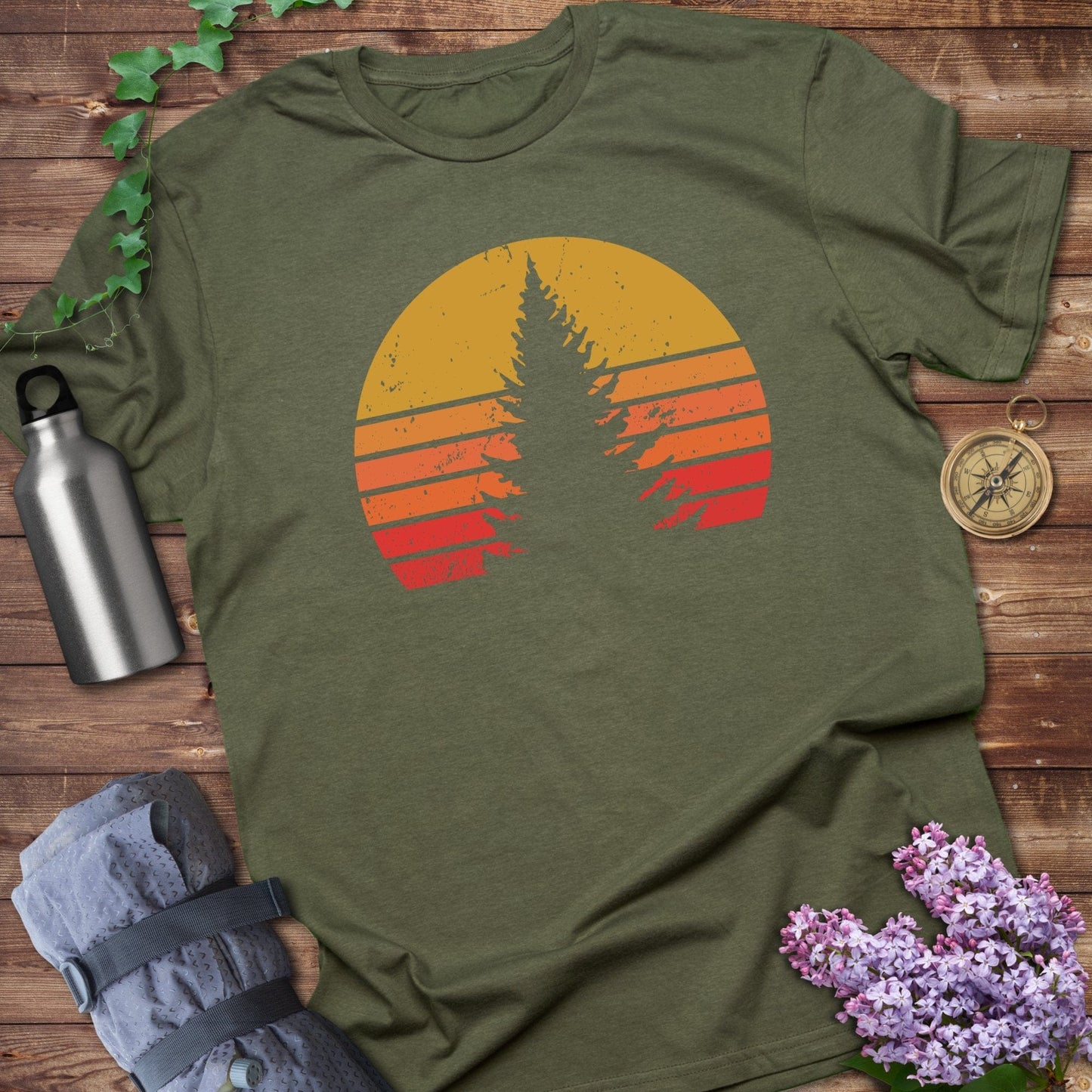 Retro Pinetree Sunset