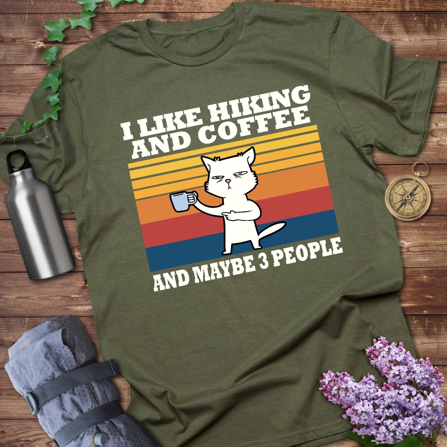 I Like Hiking And Coffee Tee