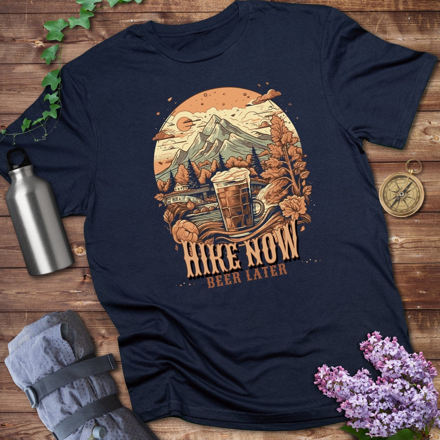 Hike Now, Beer Later T-shirt