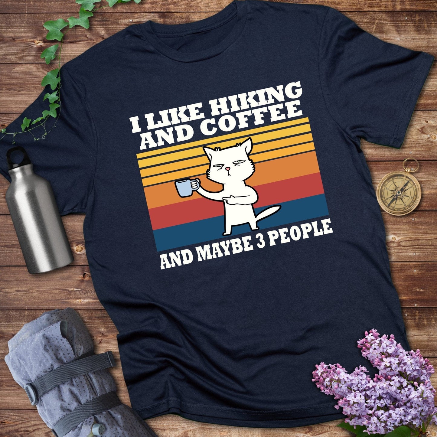 I Like Hiking And Coffee Tee