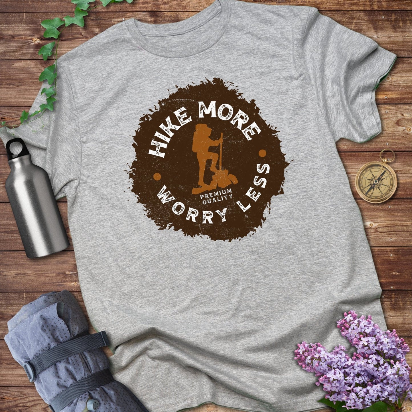 Hike More Worry Less Silhouette Tee