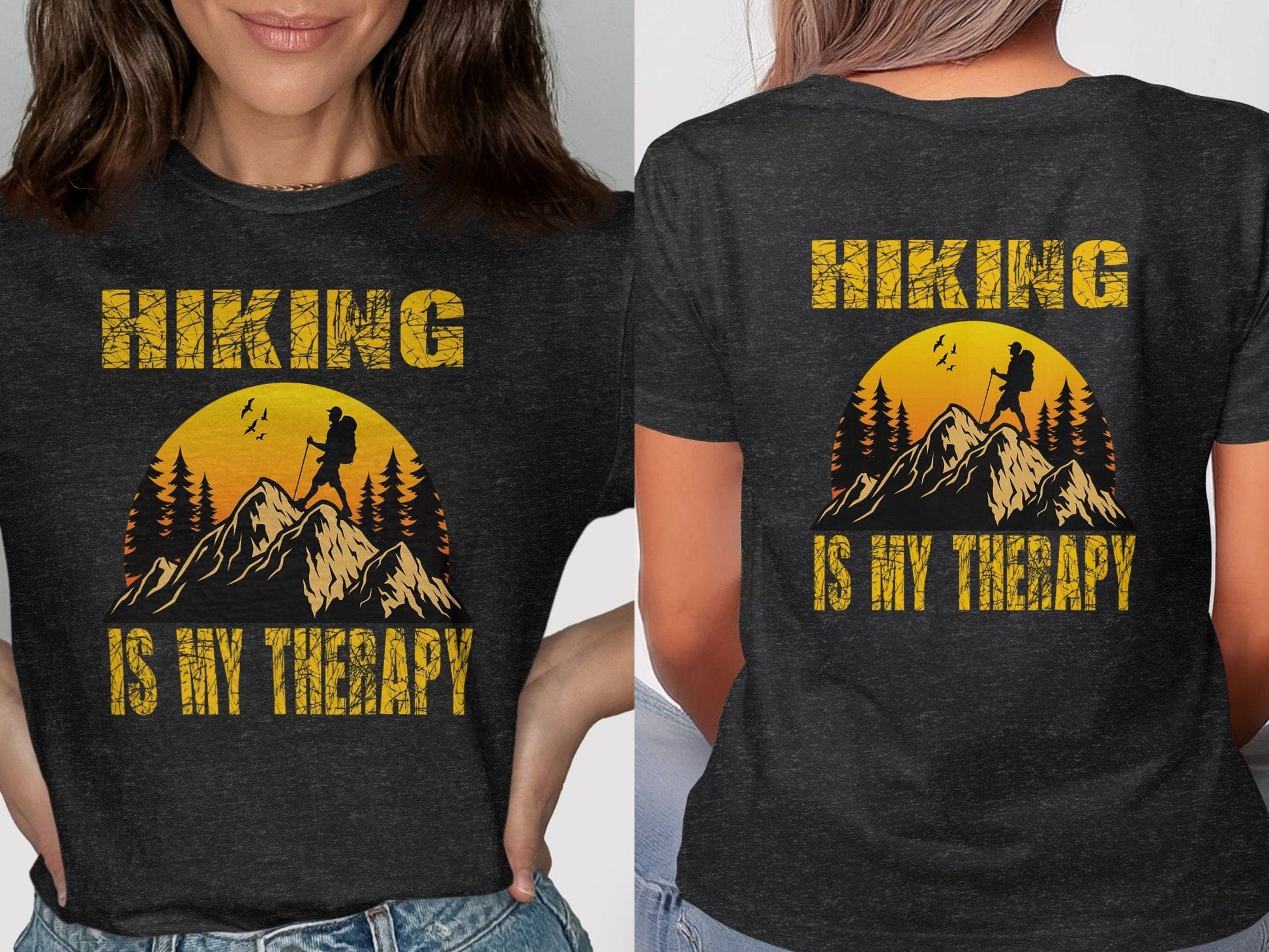 Hiking Is My Therapy Graphic T-shirt product type
